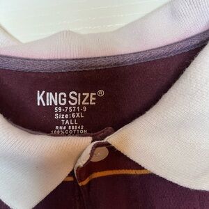 Big and tall striped polo 6xl